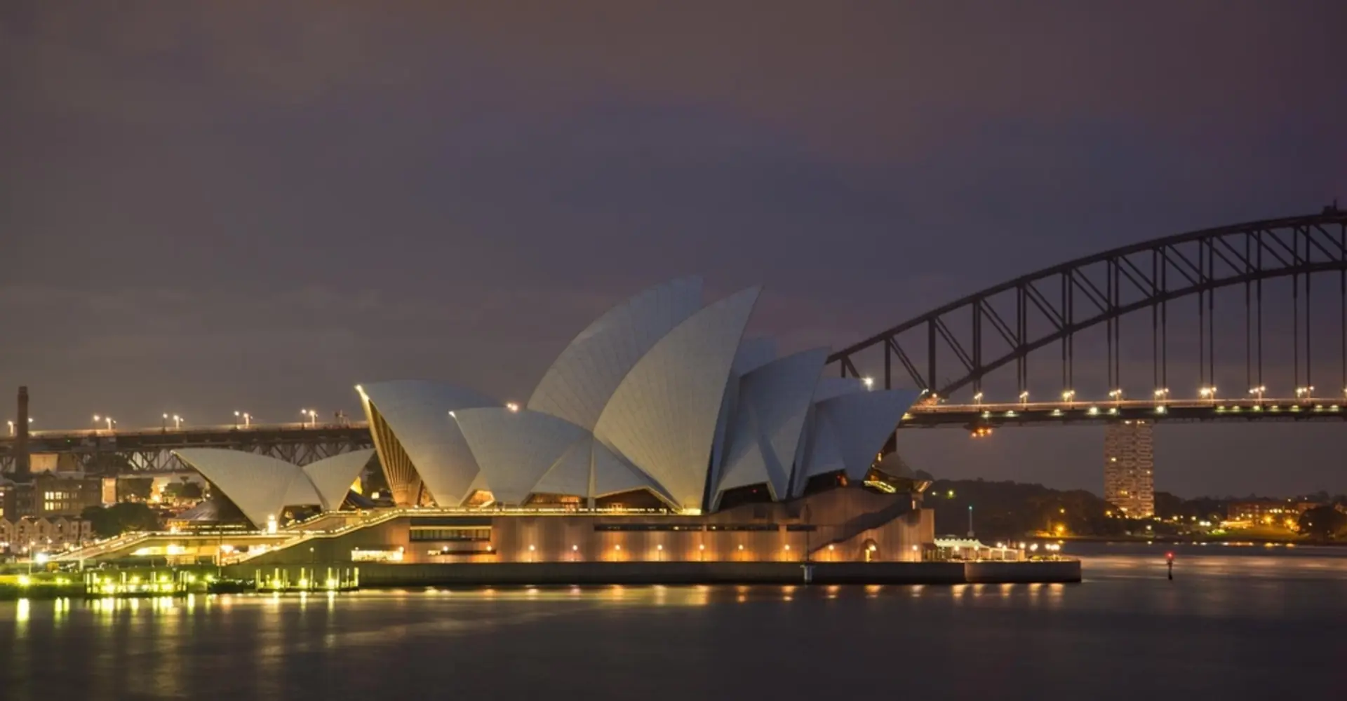 Australia city skyline at dusk