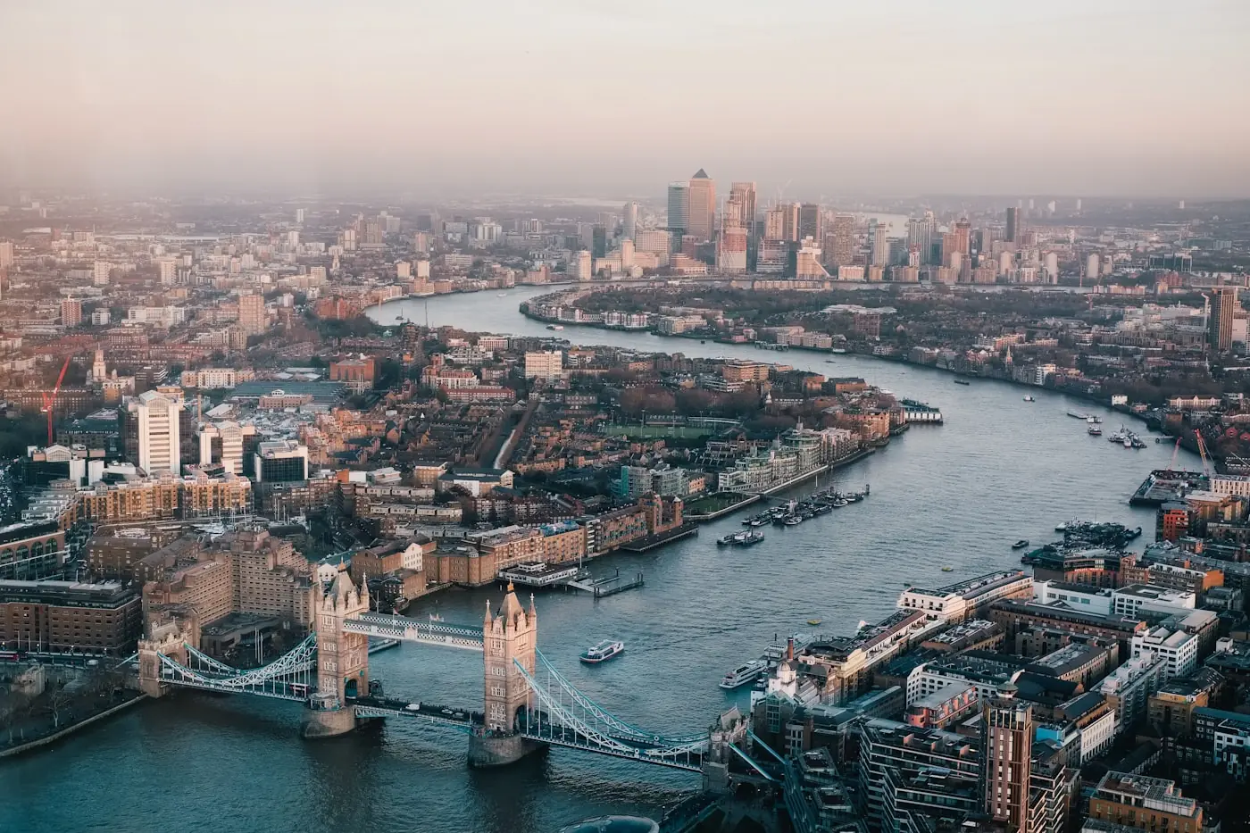United Kingdom landscape with a famous landmark
