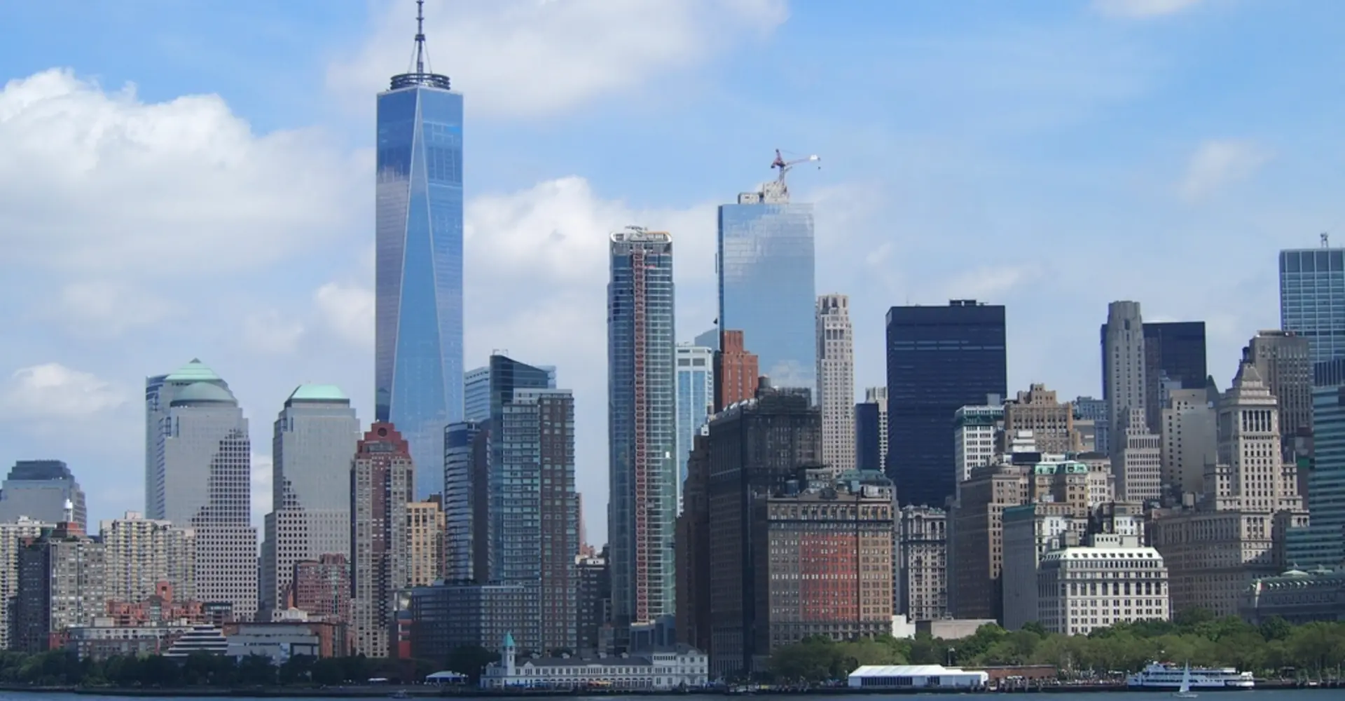 United States city skyline at dusk